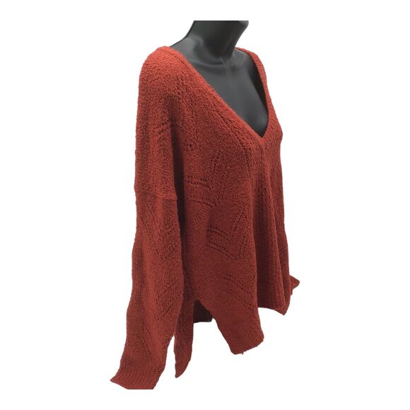 Cupcakes and Cashmere Women’s Small Orange Sweater VNeck Pullover NWOT Fall Cozy - Picture 11 of 13